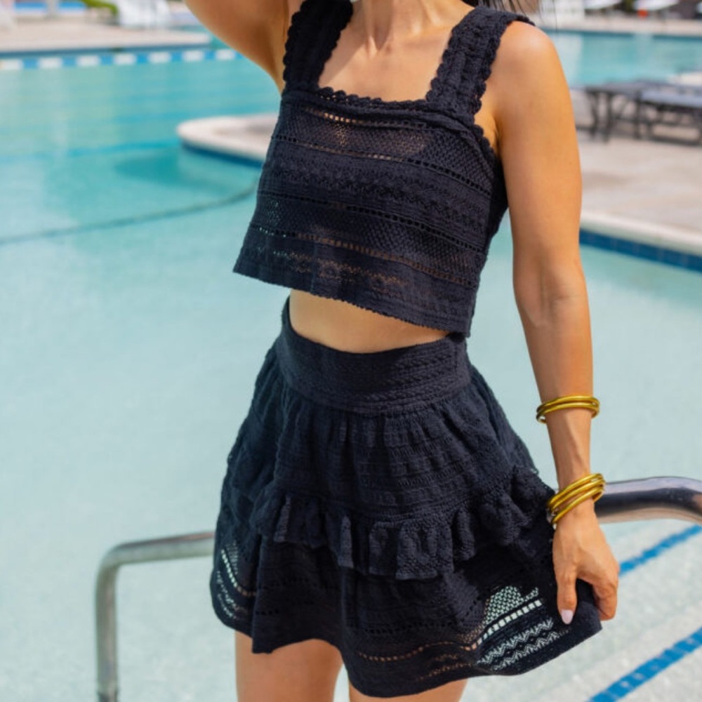 AERIE crochet skirt and top set